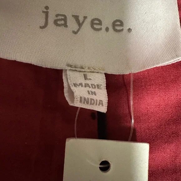 Women's  Red  Jacket  real Leather  Lamb  size large  Jaye E. NWT zipper pockets - Picture 2 of 16